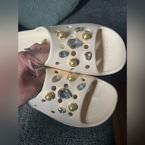 Crocs Vanilla Platform Crystal Pearl Slide